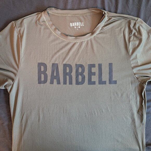 Barbell Starter Raw Tee - Olive - Large - Picture 1 of 4